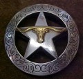 CON00951B - Longhorn On Star With engraved Border