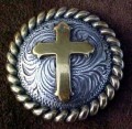 CON00929A - Christian Cross Rope Trim Concho
